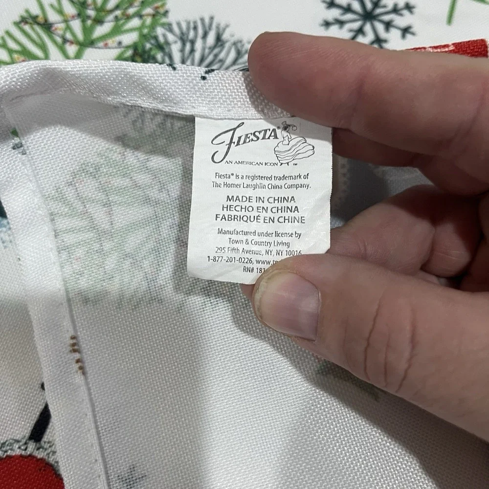 Fiesta Christmas Wonderland Santa Deer Tablecloth 60x82